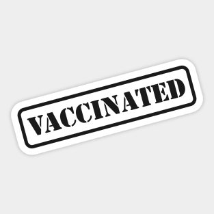 Vaccinated Stamp Sticker